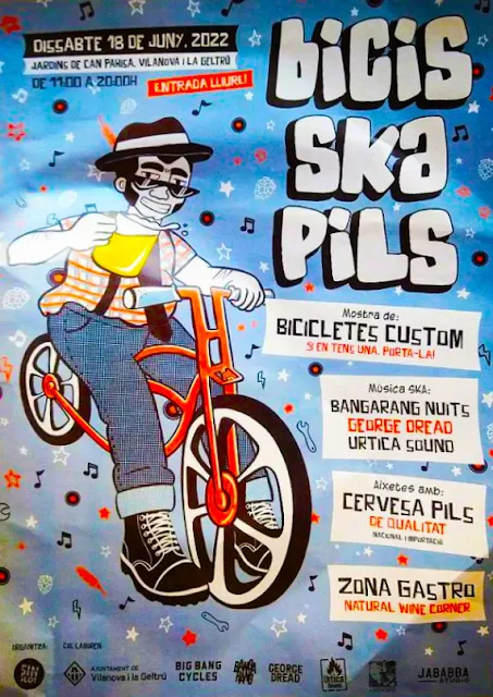 Cartell del primer festival Bicis Ska Pils a Vilanova i la Geltrú