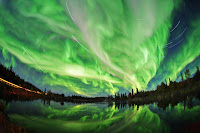 Aurora over Hidden Lake Territorial Park