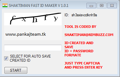 Fastest Ever ID Maker By saurabh@n.c  | Pankaj Team