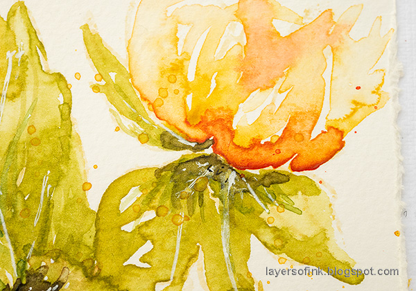 Layers of ink - Watercolor Peony Tutorial by Anna-Karin Evaldsson.