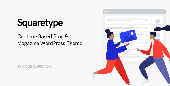 Squaretype - Modern Blog WordPress Theme Free Download