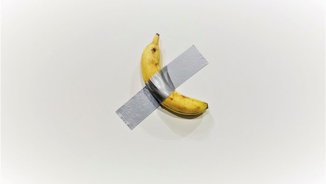 Exponen una banana de 120.000 dólares en una galería de arte y la obra ya tiene varios compradores