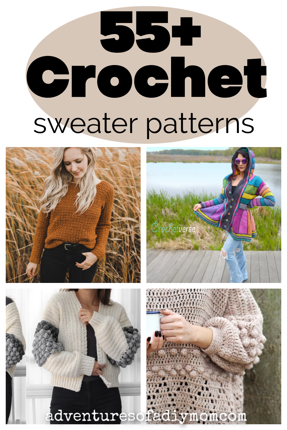 55+ Crochet Sweater Patterns - Adventures of a DIY Mom