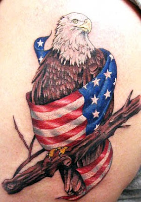 Patriot Eagle Tattoo Design