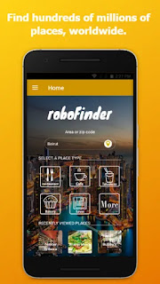 تطبيق " roboFinder " لايجاد الاماكن حولك وحول العالم بسهولة 