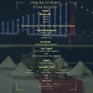 Dilruba Restaurant Fethi Paşa Korusu Üsküdar İstanbul Ramazan 2023 İftar Menüleri ve Fiyatları