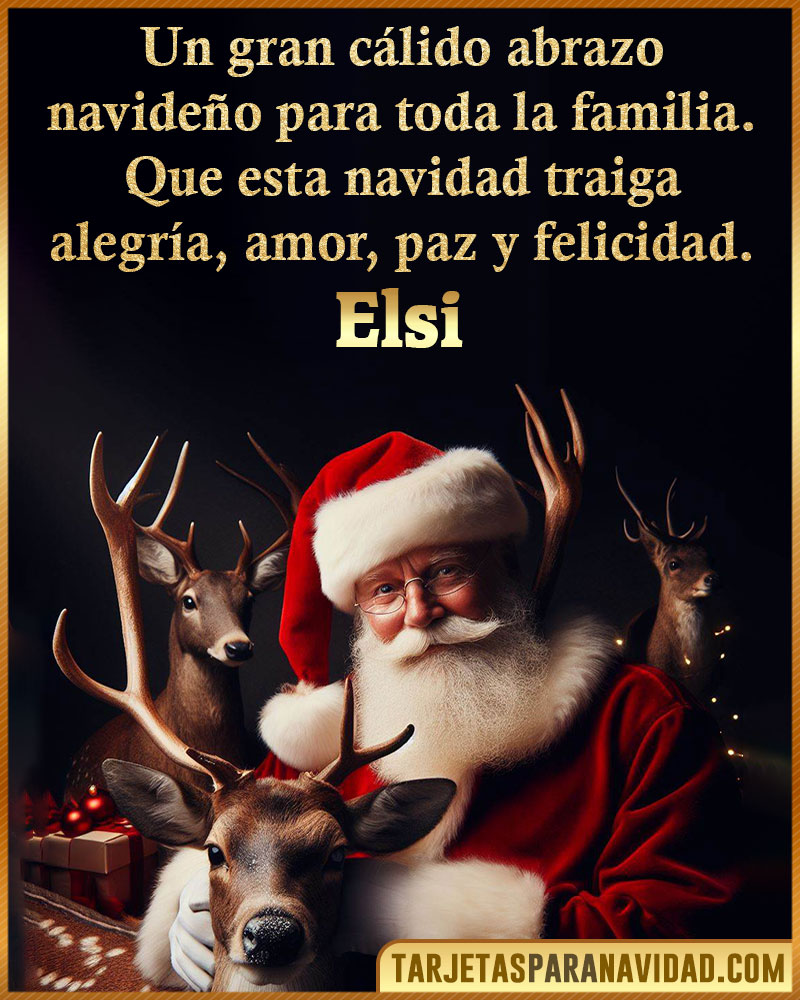 Tarjetas Navideñas personalizadas para Elsi