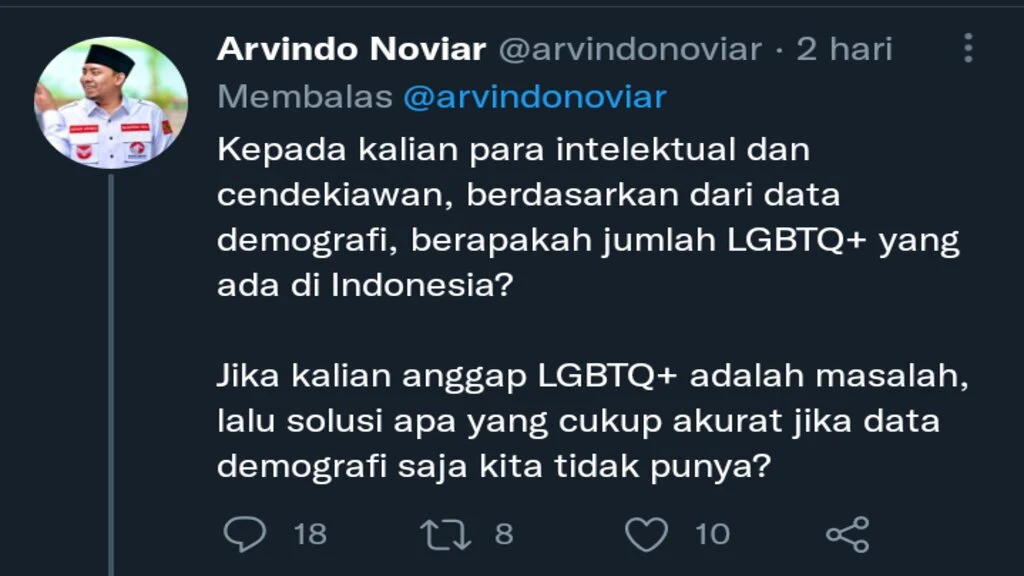 Ketum Partai Rakyat Arvindo Noviar: Siapapun Yang Kriminalisasi LGBT Akan Saya Gugat Berkali-kali!