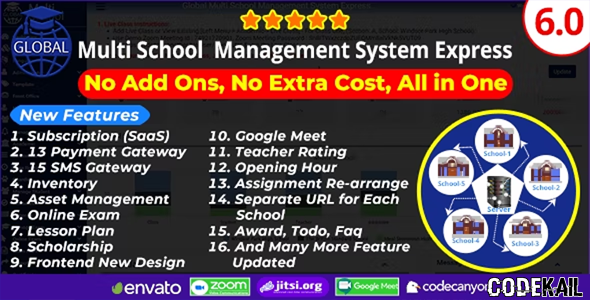 Global v6.2 nulled - Multi School Management System Express