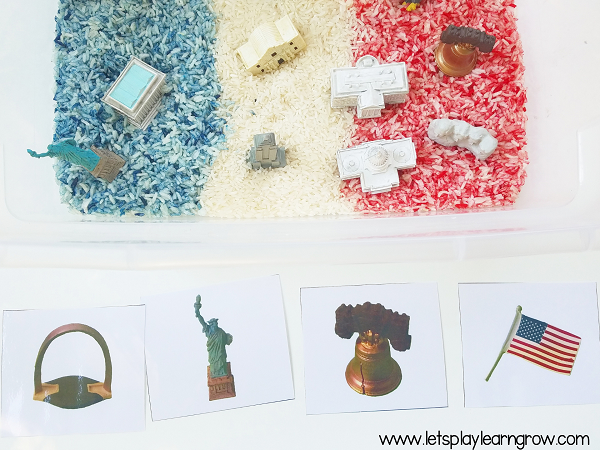 Patriotic Sensory Play With Safari LTD Toobs