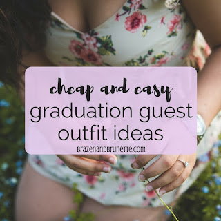Need some last minute ideas on what to wear to your bestie's graduation ceremony? From dresses to rompers to jumpsuits and even shoes, I have graduation outfit inspiration for you! What to wear to graduation. College graduation outfits. Grad school graduation outfits. Law school graduation outfits | brazenandbrunette.com 