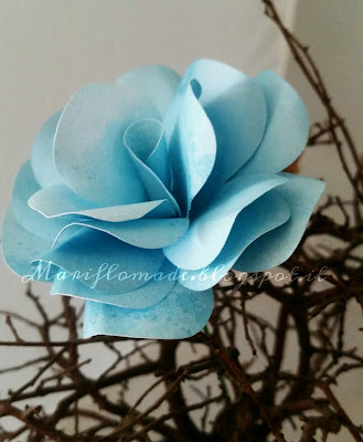 paper flower, water colour, real love, silhouette cameo, fiore di carta