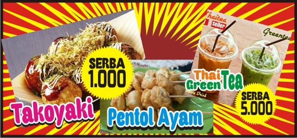 44+ Konsep Populer Desain Spanduk Takoyaki