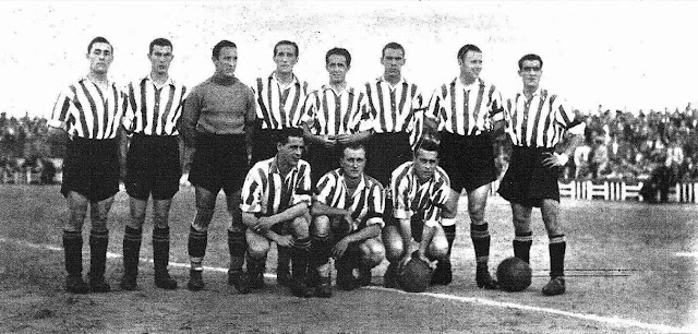 📸ATLÉTICO DE BILBAO 📆14 junio 1942 ➡️Sin ordenar: Echevarría, Arqueta, Mieza, Ortúzar, Bertol, Nando, Iriondo, Panizo, Zarra, Larrauri y Elices. REAL VALLADOLID DEPORTIVO 3 🆚 ATLÉTICO DE BILBAO 0 Resultado eliminatoria: ATLÉTICO DE BILBAO 6 🆚 REAL VALLADOLID DEPORTIVO 4 Domingo 14/06/1942. Copa del Generalísimo, semifinal  partido de vuelta. Valladolid, estadio Municipal de Valladolid. GOLES: ⚽1-0: 2’, Arqueta, en propia puerta. ⚽2-0: 19’, Arrieta. ⚽3-0: 58’, Arrieta.