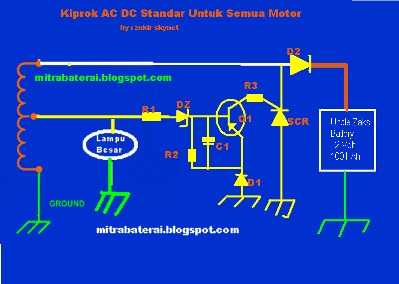 SOLUSI BATTERY: Membuat Kiprok Motor AC DC Standar 