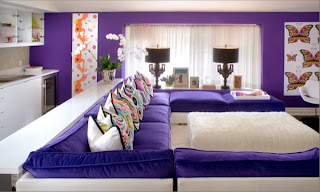 rumah minimalis interior ungu