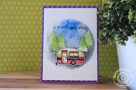 Sunny Studio Stamps: Happy Camper Adventure Themed Happy Place Card by Eloise Blue