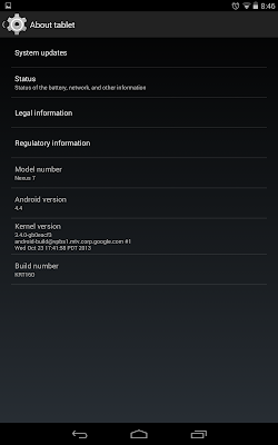 Nexus 7 (2013) running Android 4.4