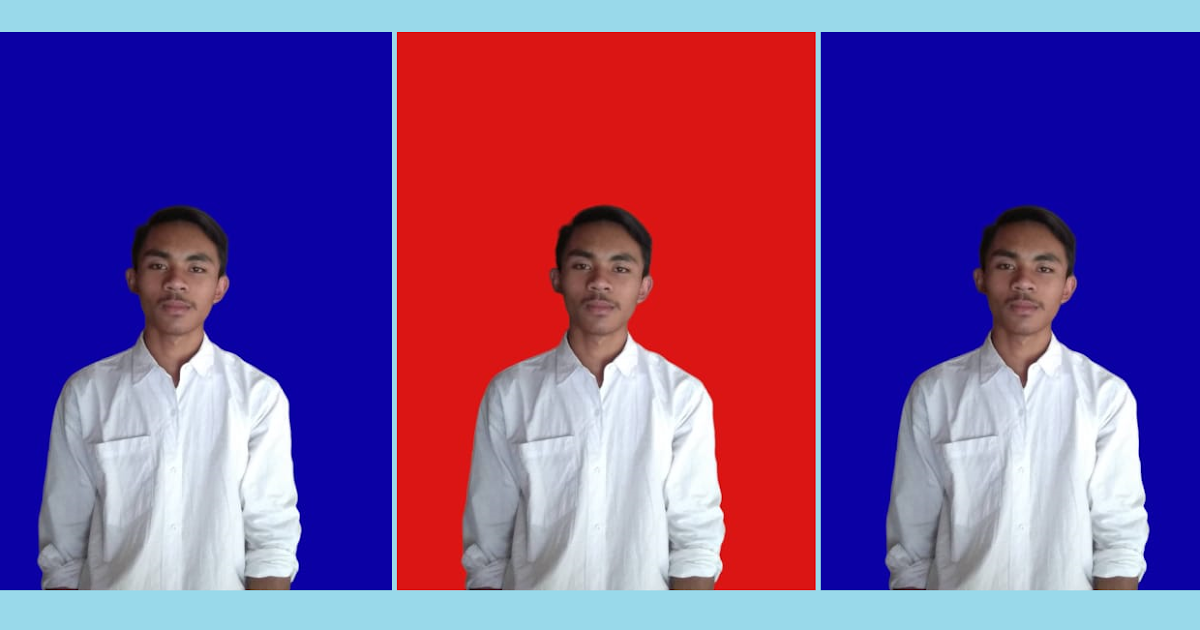 Kode Warna Background Pas Foto Biru dan Merah