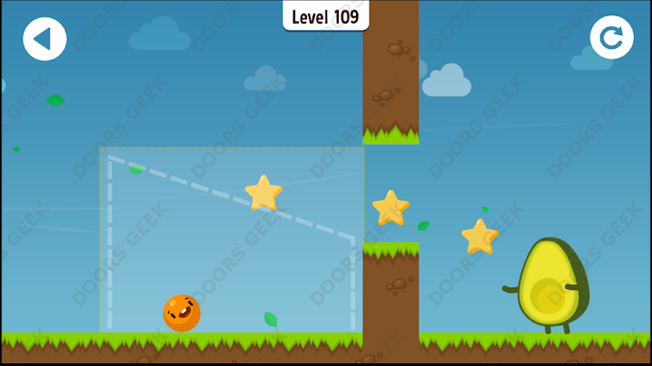 Where's My Avocado? Level 109 Solution, Cheats, Walkthrough, 3 Stars for Android, iPhone, iPad and iPod