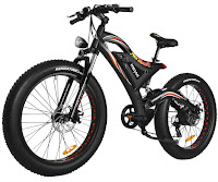 Addmotor MOTAN M-850 P7 Fat Tire E-Bike Electric Bicycle with Full Suspension, with 750W motor, 48v 11.6ah panasonic lithium cell battery, full electric mode with 1/2 twist throttle or pedal assist