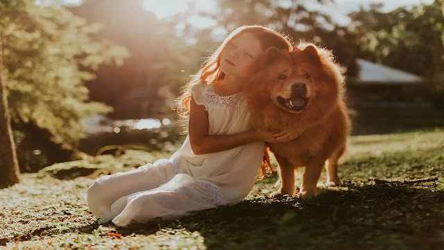 Kid with dog