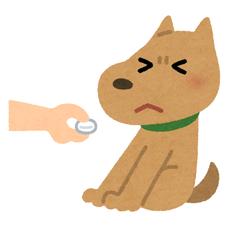 薬を嫌がる犬のイラスト かわいいフリー素材集 いらすとや