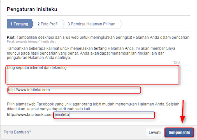 Cara membuat halaman facebook untuk blog