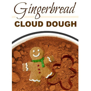 FUN KID PROJECT:  Make gingerbread cloud dough!  Soft & mold-able... it's a must try for kids!  #gingerbreadclouddough #Christmascraftsforkids 