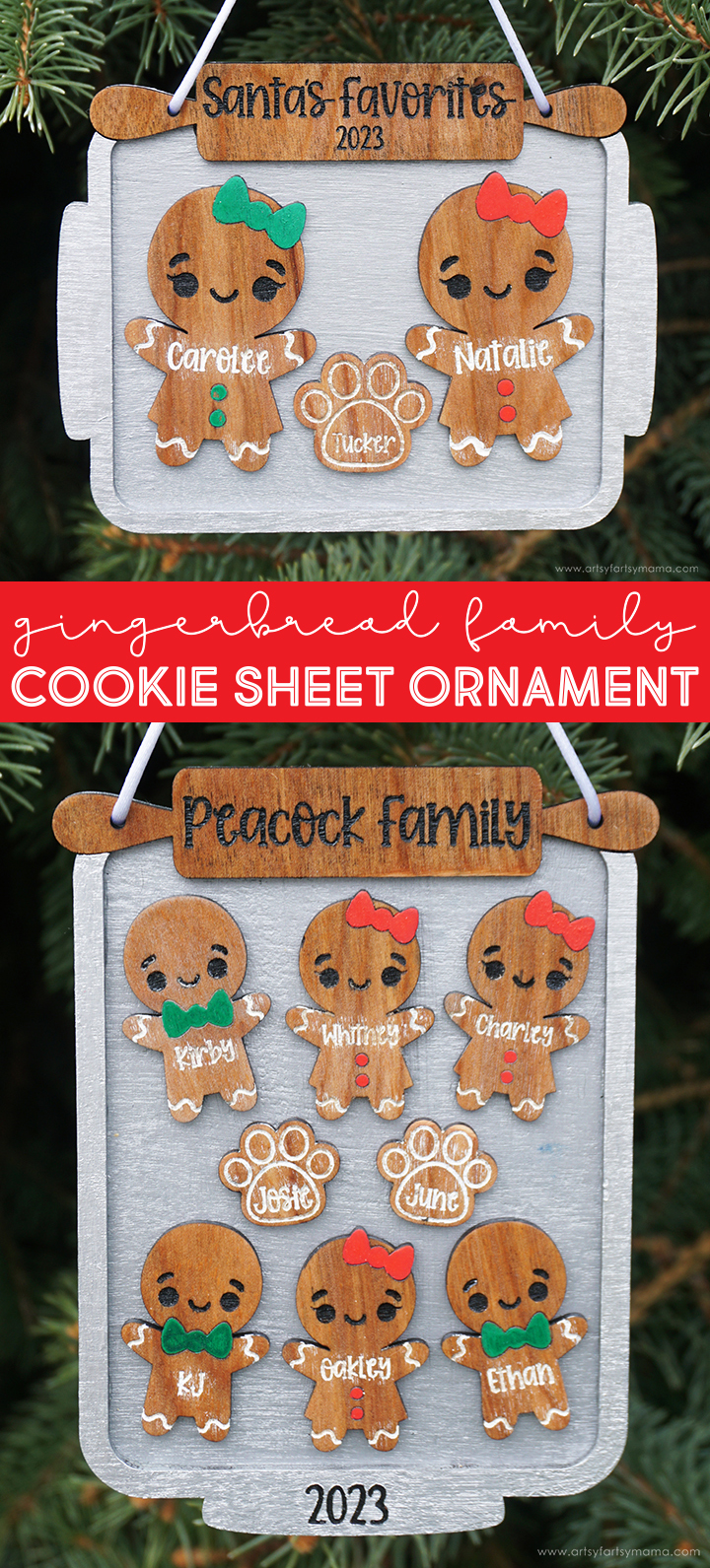 Gingerbread Family Cookie Sheet Ornament