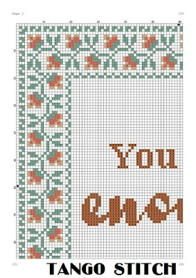 You are enough inspirational funny cross stitch pattern - Tango Stitch