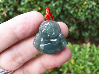 Natural Giok Jadeite Jade Type A Maitreya Carving JDT012 Origin Burma Memo DGL