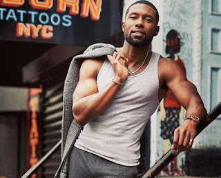 Trevante Rhodes posing for the picture