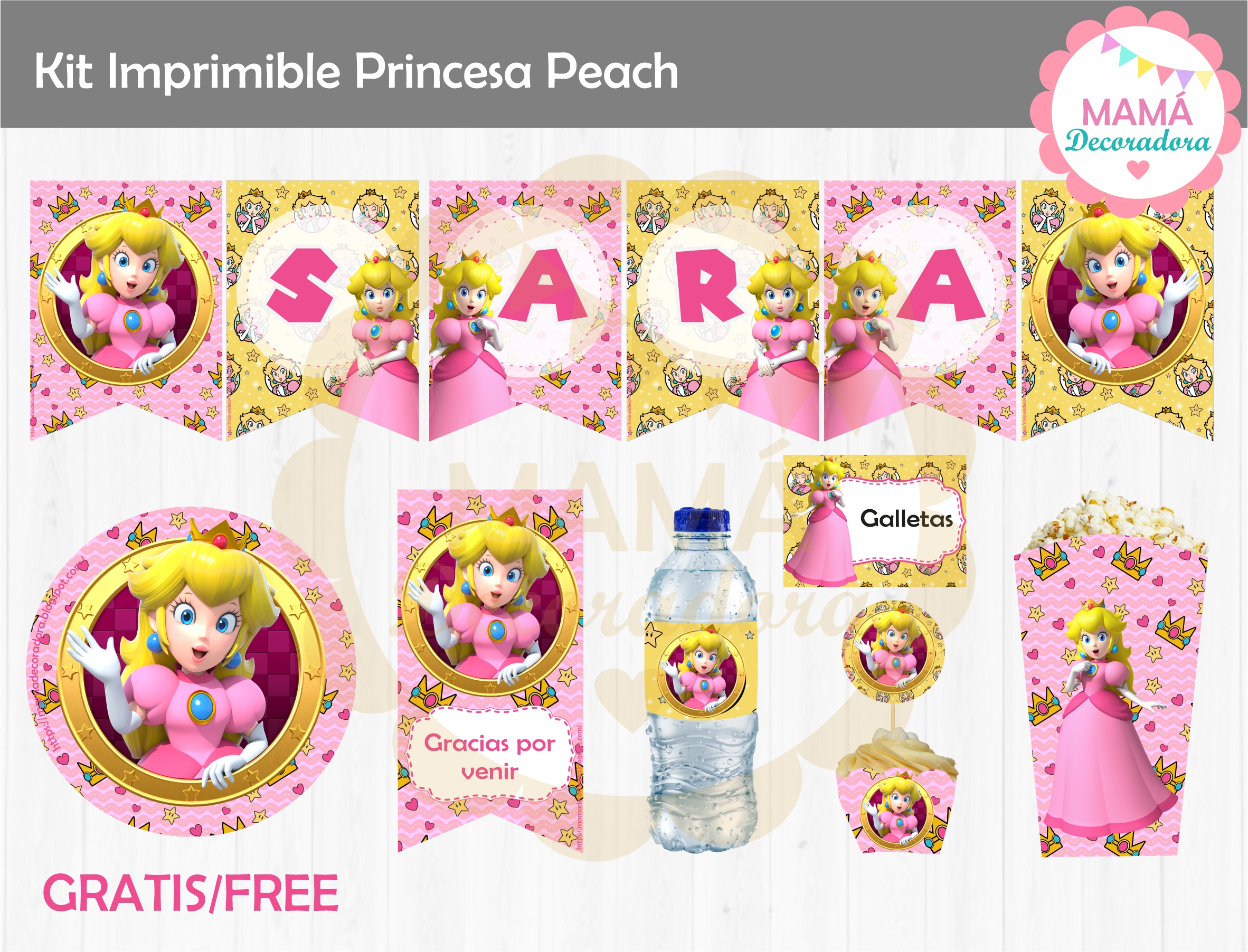 Arquivo Digital - Jogo Americano - Princesa Peach