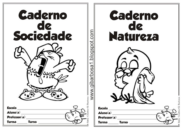 Capas de Caderno Galinha Pintadinha para Colorir