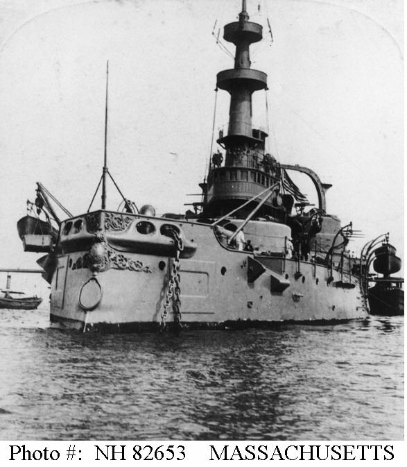 Figure 4 USS Massachusetts BB2 at anchor 1898