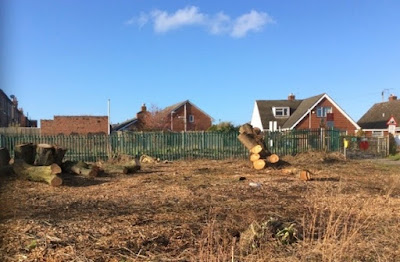 The cleared land in Hoylake in February 2020