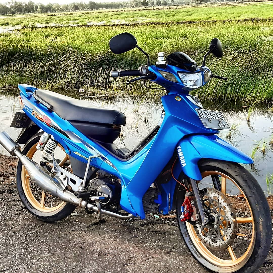 Modifikasi Fiz R Warna Biru Polos, Original, Metalik