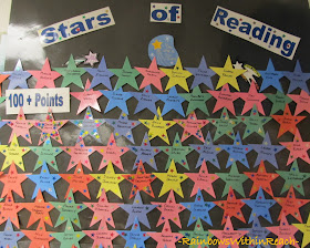 photo of: Bulletin Board for Reading Accomplishments, Stars for Reading Bulletin Board
