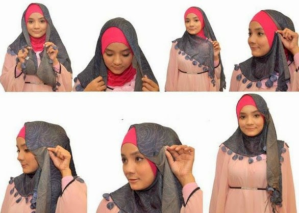 Tutorial Memakai Jilbab Segi Tiga Terbaru