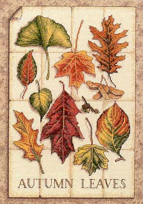 Autumn Leaves Cross Stitch5