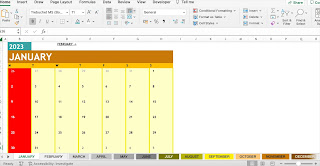 Kalender Excel 2023 dan Google Sheet
