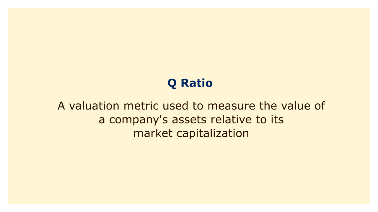 A valuation metric used to measure the value of a company's assets relative to its market capitalization.