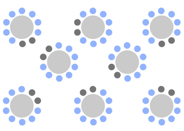 A Unique Wedding Reception Seating Arrangement