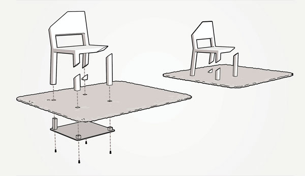 cut 03 تصميم جديد لكرسي رائع ، تخيل أن تجلس على كرسي بثلاثة أرجل مكسورة !