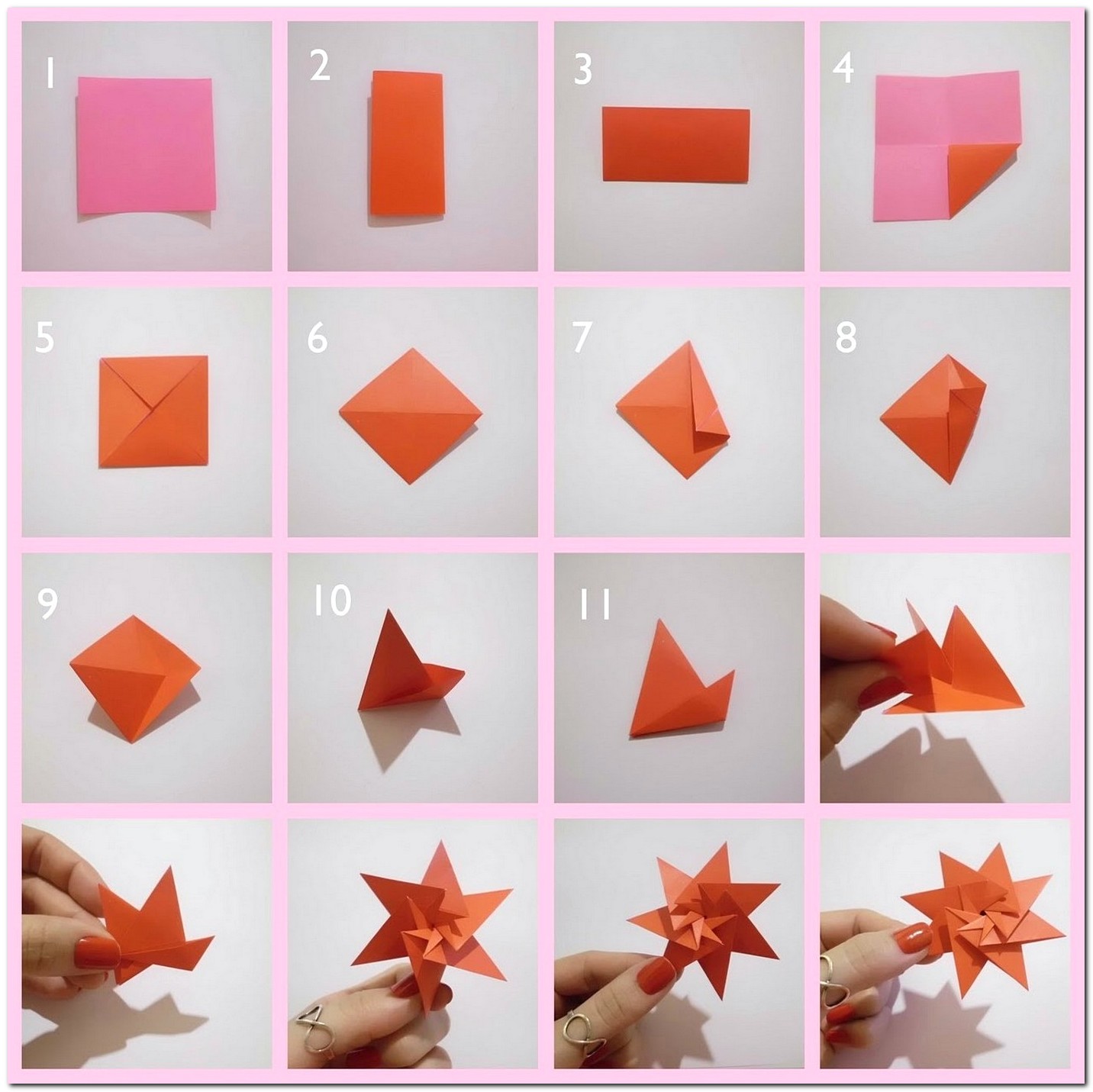 Cara Membuat Hiasan Dinding Kelas Dari Kertas Origami 