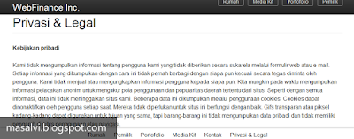 contoh privacy policy pada blog