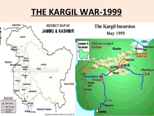 Areas of 1999 Indo-Pak War 