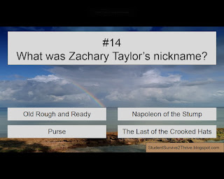 What was Zachary Taylor’s nickname? Answer choices include: Old Rough and Ready, Napoleon of the Stump, Purse, The Last of the Crooked Hats