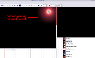 placing particle